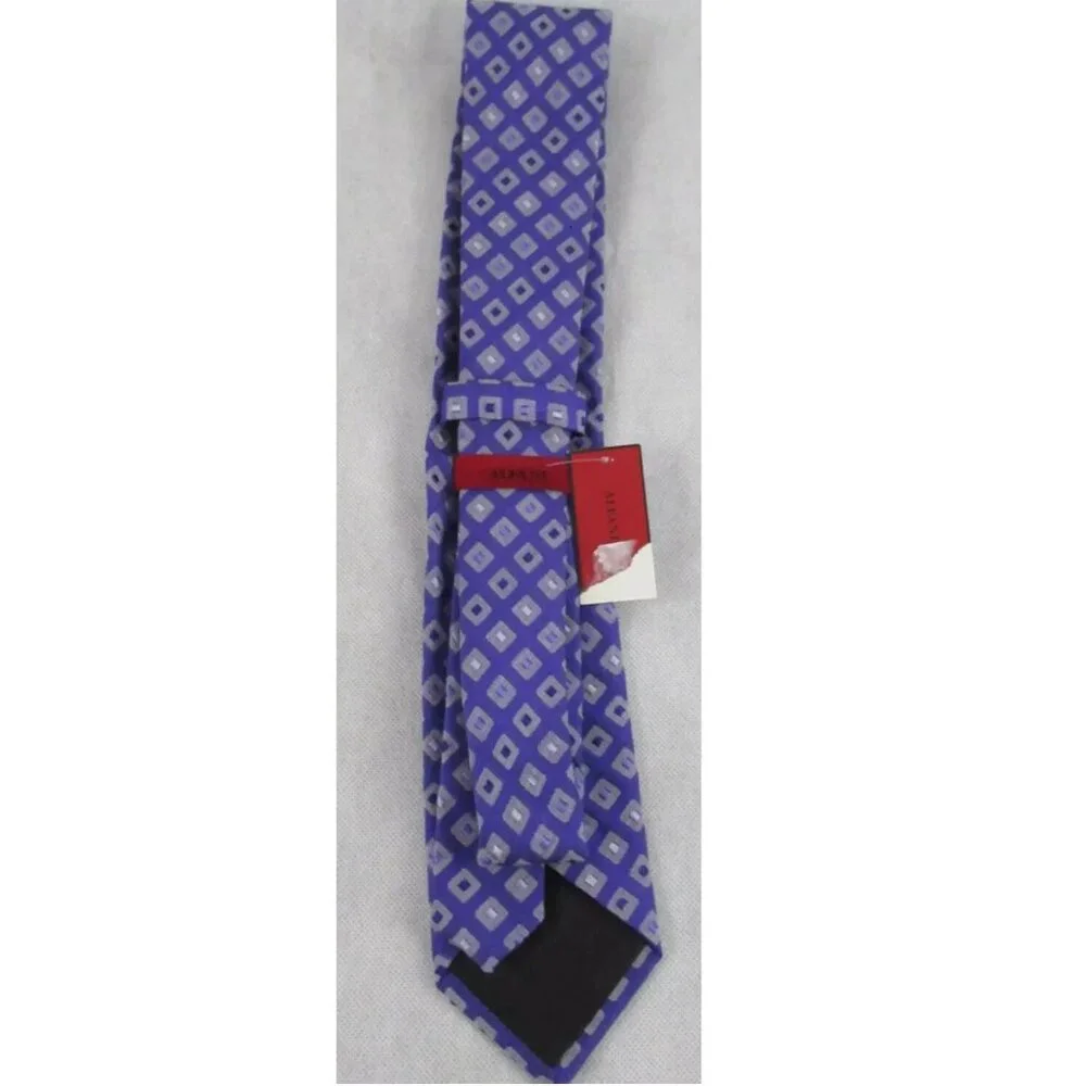 Alfani Red Men's 3'' Tortola Neat Silk Blend Neck Tie, Purple, One Size